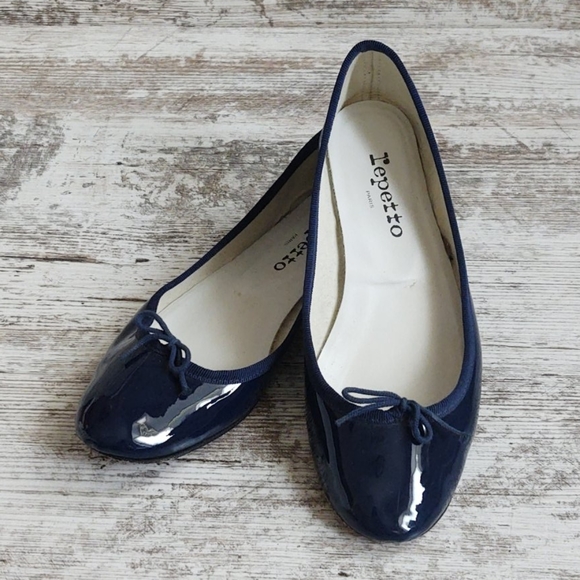 Repetto Shoes - 🟪Sz 38 Repetto Blue Patent Leather Ballerina Flat